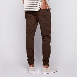 Denim Society DNM Works Jagger 5 Pocket Twill Classic Sweat Pants Olive brown